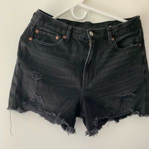 American Eagle Black Mom Shorts